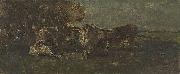 Willem Roelofs The Milking Curve oil painting